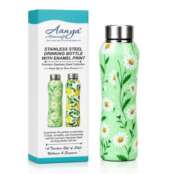 Aanya Homecraft Enamel Print Steel Bottle