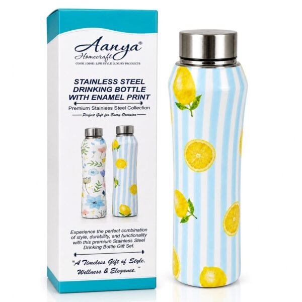 Aanya Homecraft Designer Enamel Steel Bottle